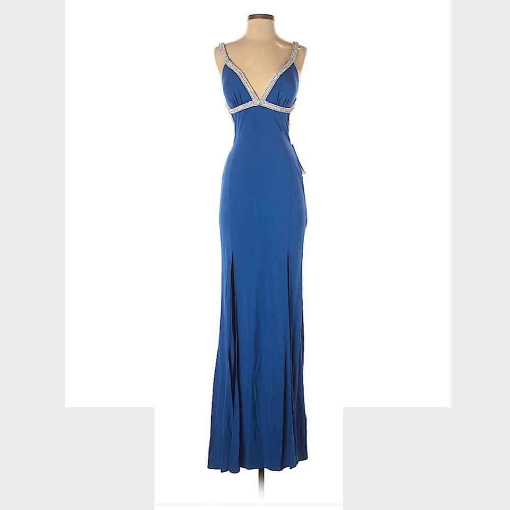 Nicole Bakti Formal Jewel Detail Tie Back Dress